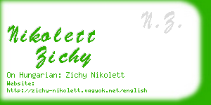 nikolett zichy business card